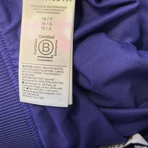 Athleta Brooklyn Lined Mid Rise Pants 16 TALL Purple Stretch Travel Weekend Mom - Picture 6 of 8